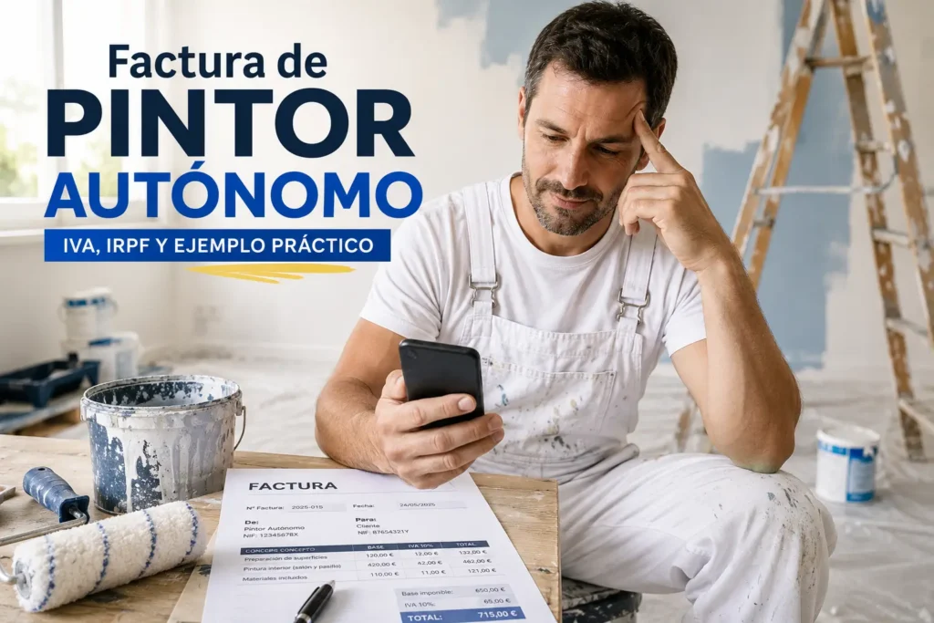 Cómo hacer facturas si eres pintor autónomo en 2026: guía práctica con Verifactu